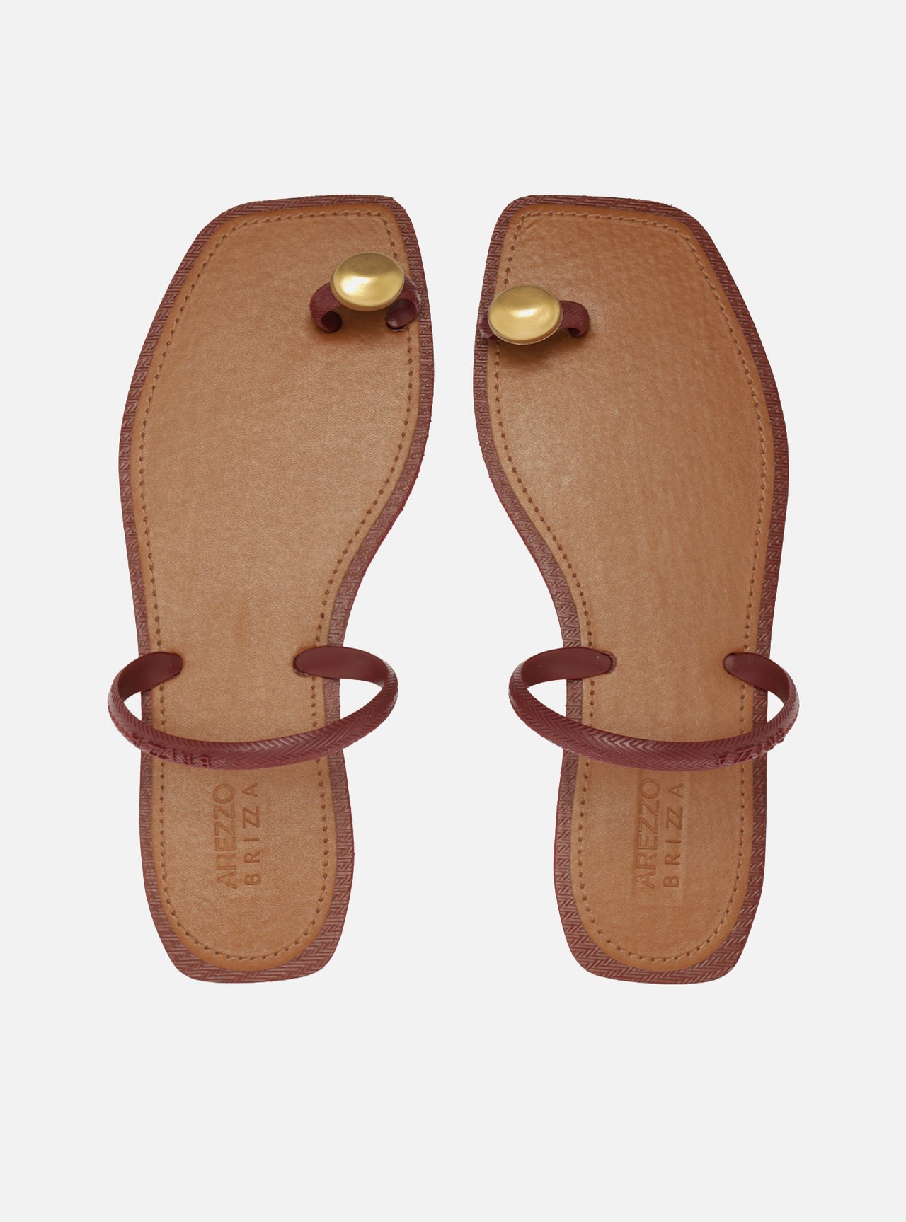 Chinelo de Dedo Vermelha Tira V Brizza — foto 1