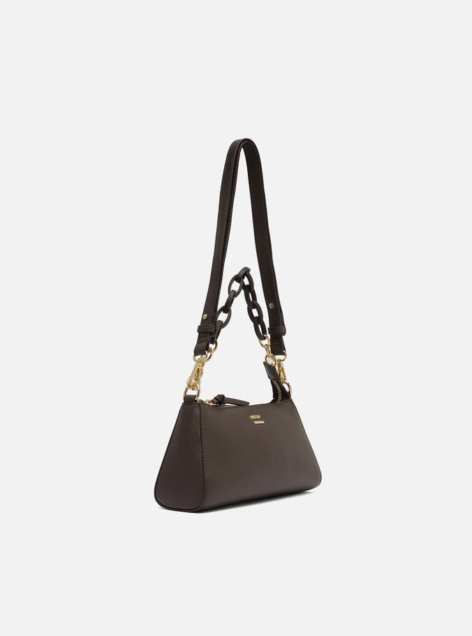 Bolsa Tiracolo Marrom Corrente Pequena