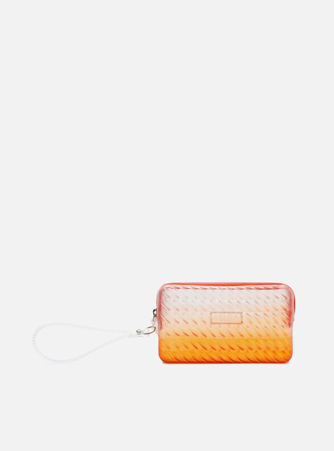 Bolsa Clutch Laranja Pequena Vinil Brizza