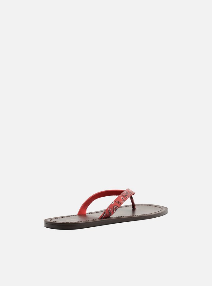Rasteira Vermelha Paisley Flip Flop Livia