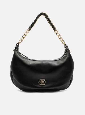 Bolsa Tiracolo Preta Couro Stella Grande