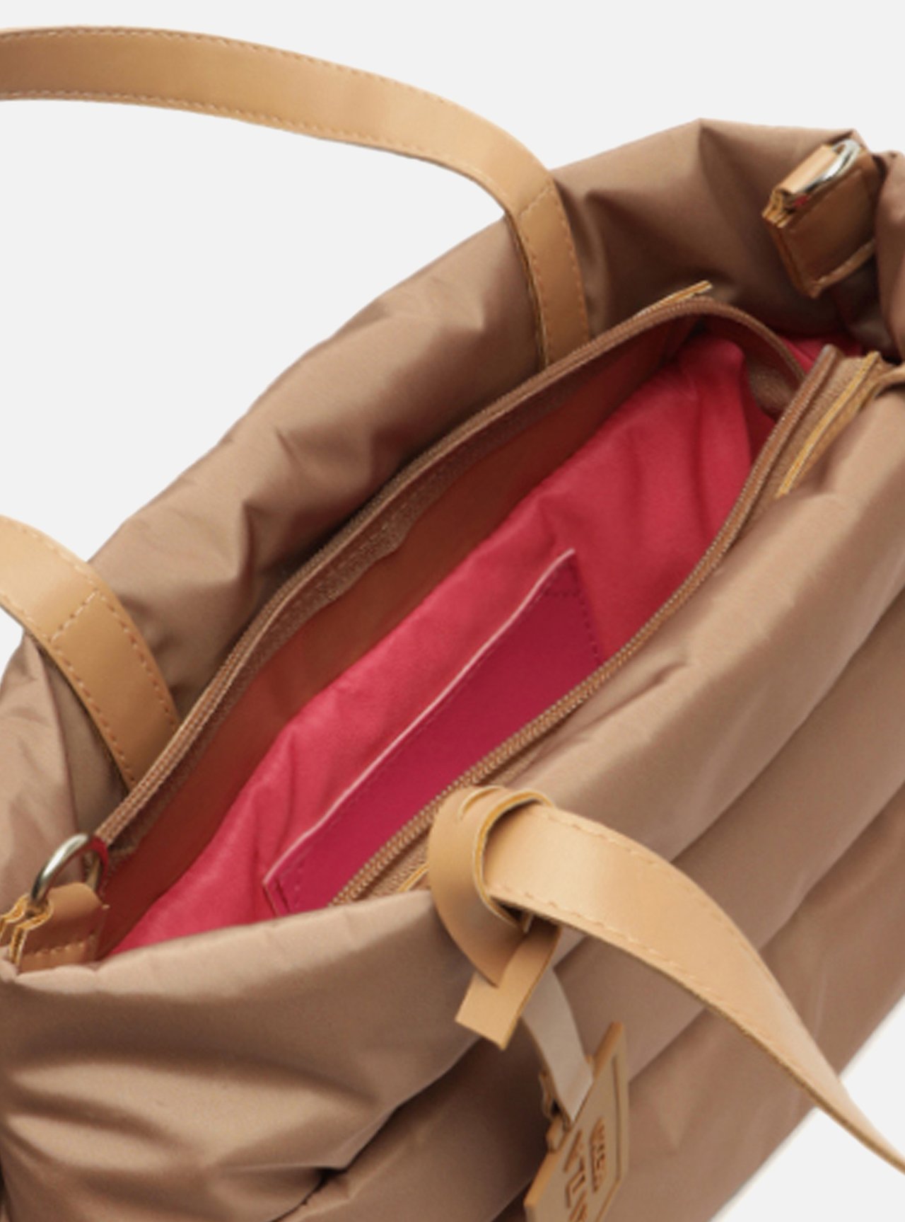 Bolsa Tiracolo Marrom Nylon Gigi Pequena — foto 4