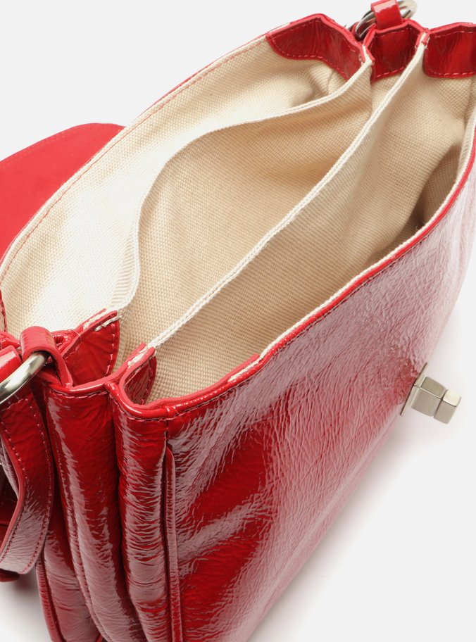 Bolsa Tiracolo Vermelha Couro Amélia Grande