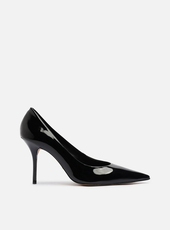 Scarpin Preto Verniz Salto Alto Fino Clássico