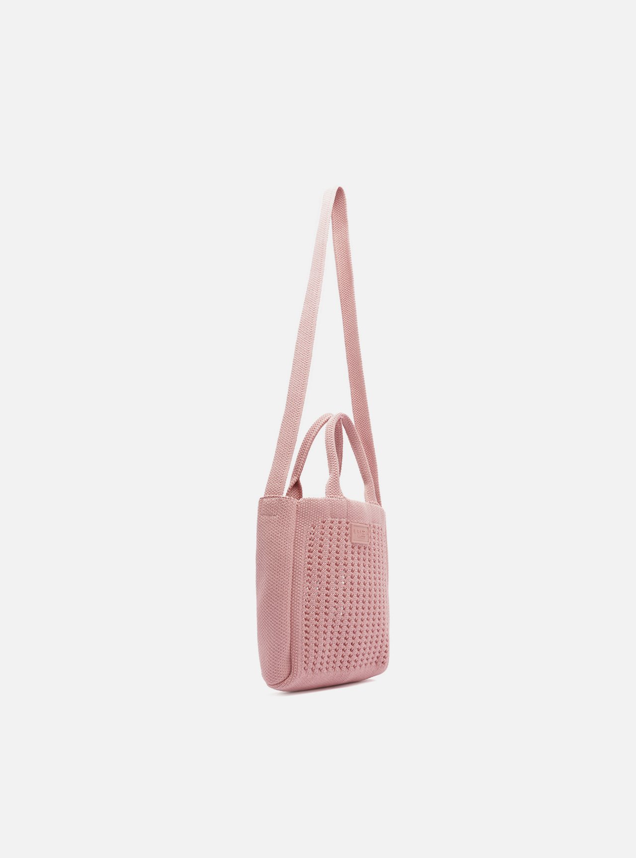 Bolsa Tiracolo Rosa Knit Pequena Brizza — foto 5