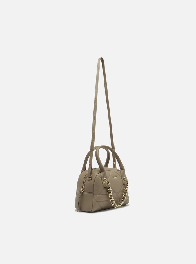 Bolsa Tiracolo Bege Pequena Corrente Matelassê