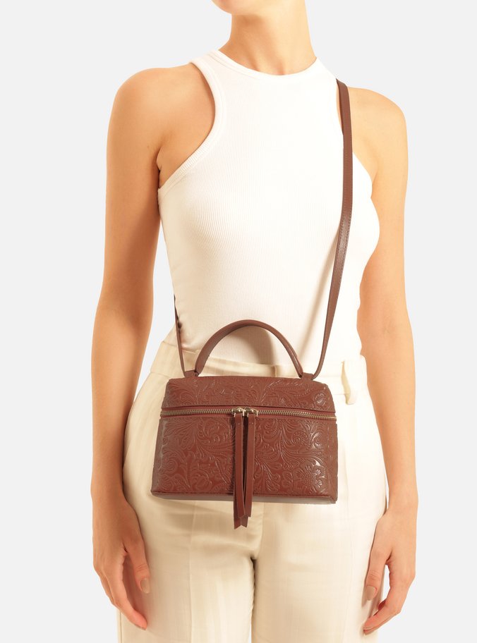 Bolsa Tiracolo Marrom Média