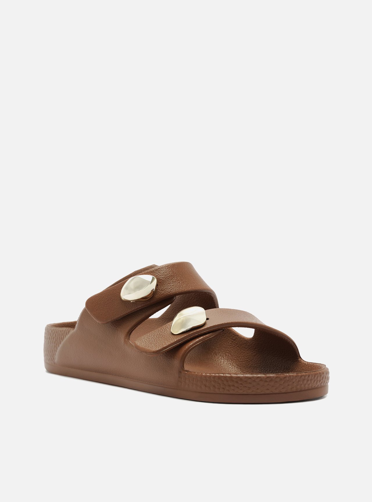 Sandália Papete Marrom Flatform Brizza — foto 2