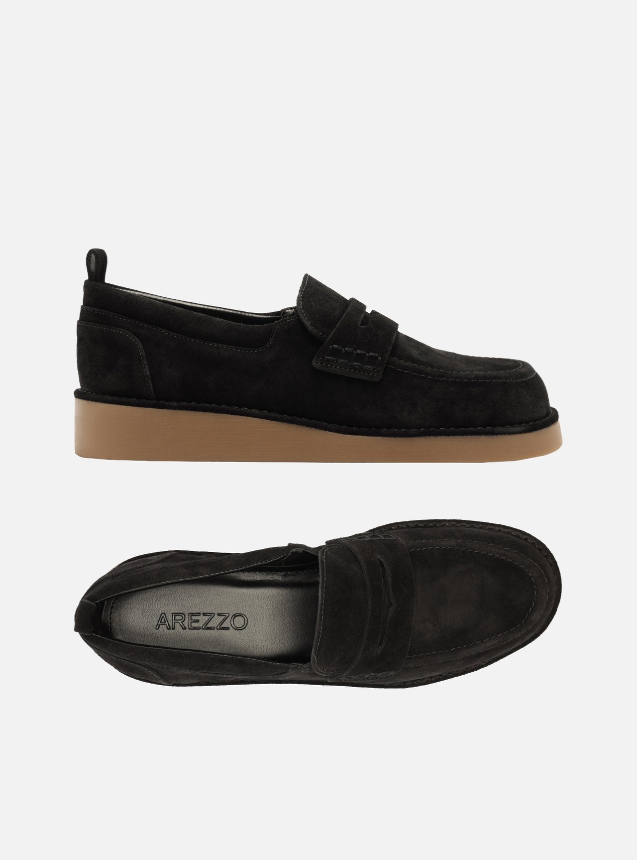 Mocassim Preto Acamurçado Flatform Tira — foto 5