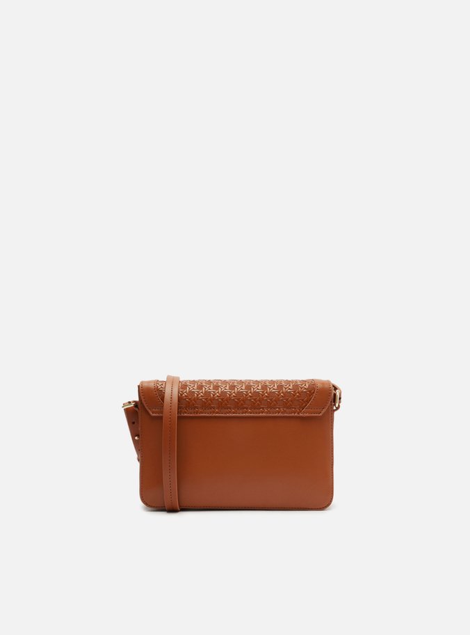 Bolsa Tiracolo Marrom Pequena Tressê Moldura