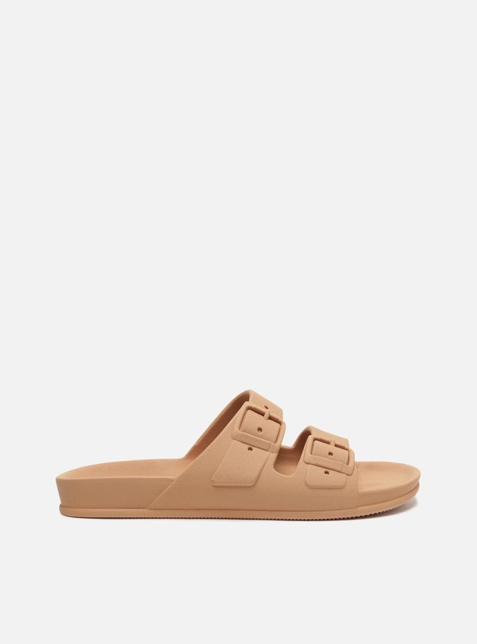 Chinelo Slide Marrom Fivelas Brizza