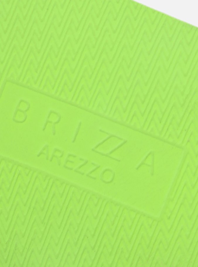 Chinelo Verde Neon e Branco Plataforma Brizza