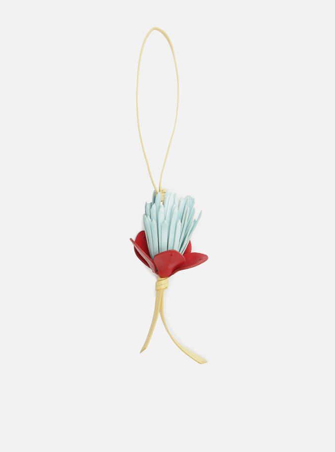 Maxi Bag Charm Azul Couro Flor