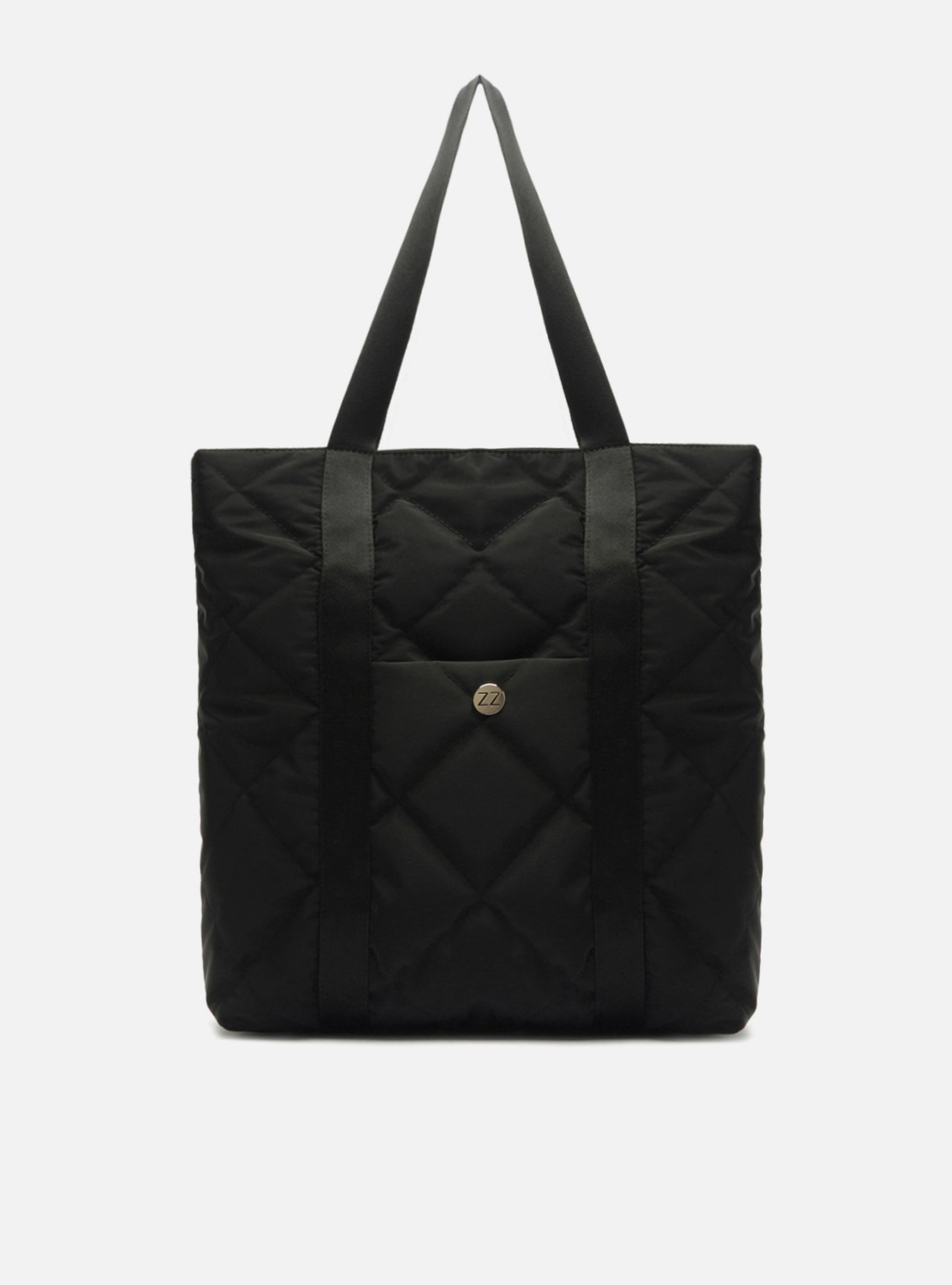 Bolsa Shopping Preta Grande Matelassê Brizza — foto 1