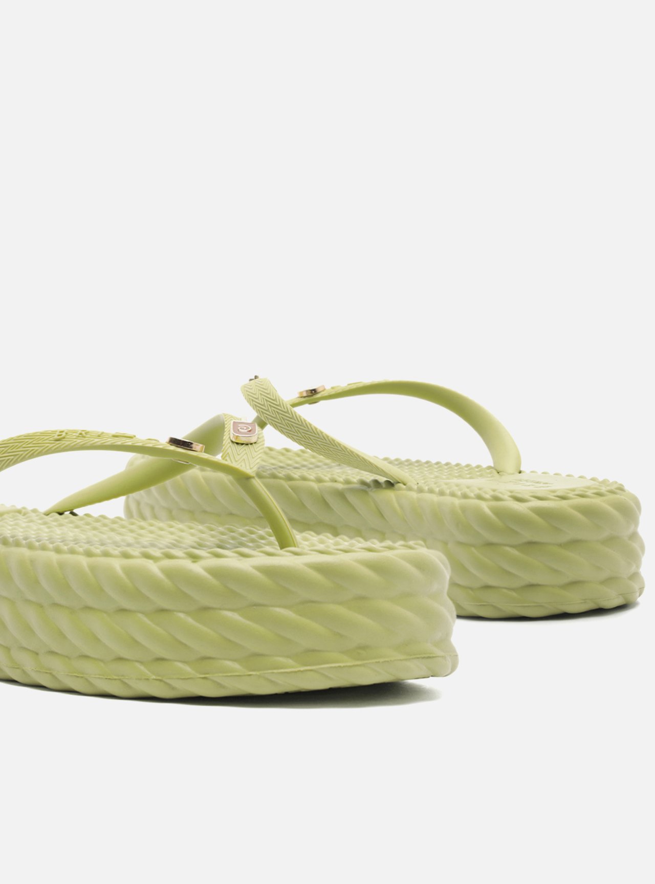 Sandália Verde Flatform Marrocos Mid Flip Flop Bacio — foto 4