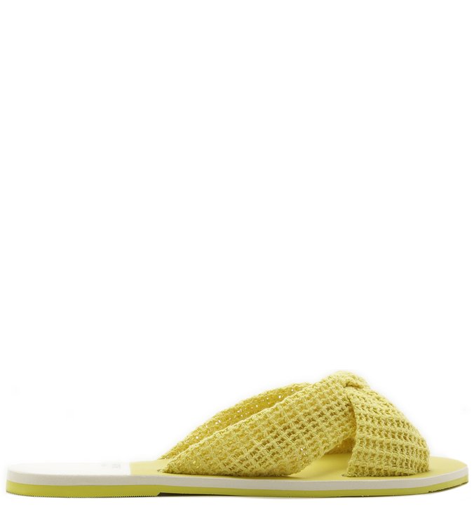 PANTONE | Sandália Rasteira Tecido Lemon Cake