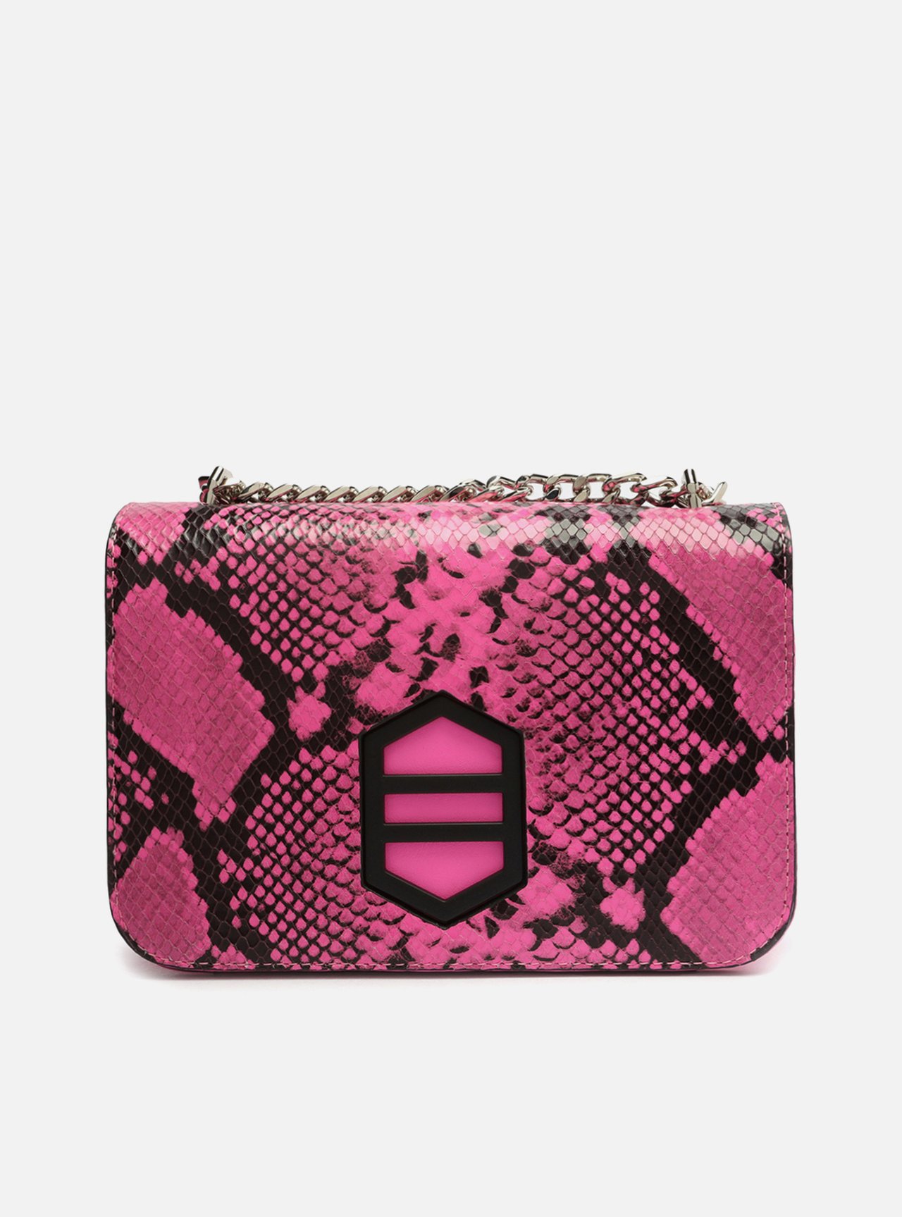 Bolsa Tiracolo Rosa Couro Snake Karen Média | Arezzo