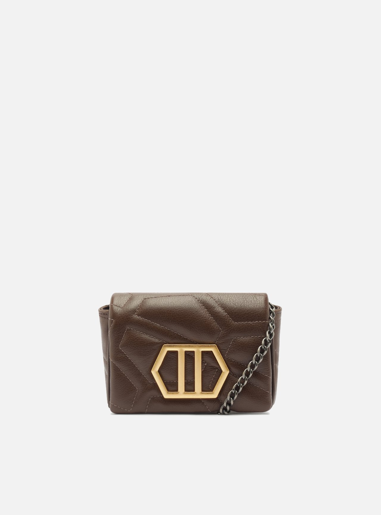 Bolsa Tiracolo Marrom Couro Emma Pequena — foto 1