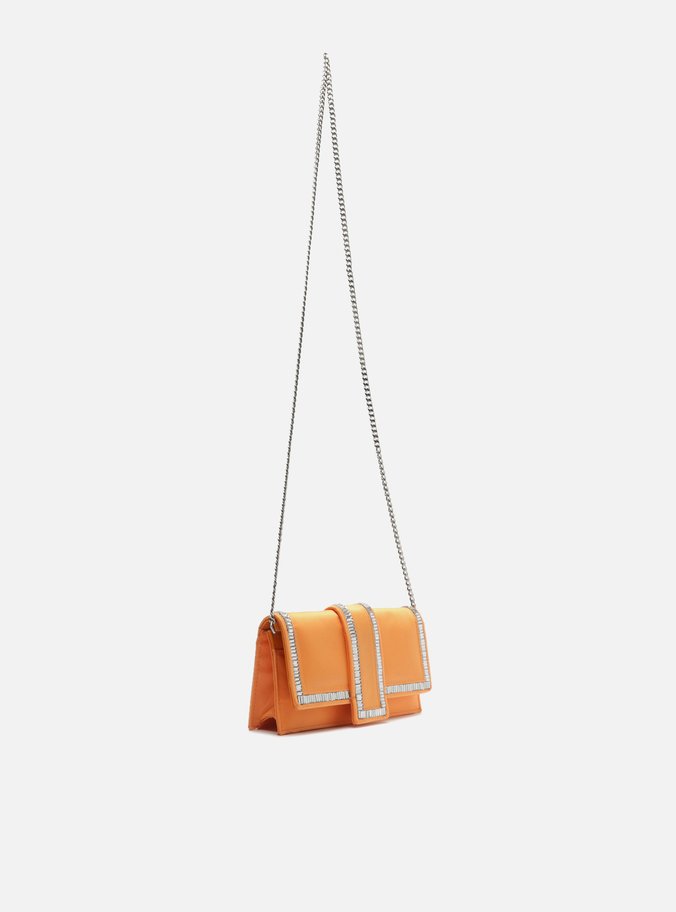 Bolsa Tiracolo Laranja Cetim Pequena
