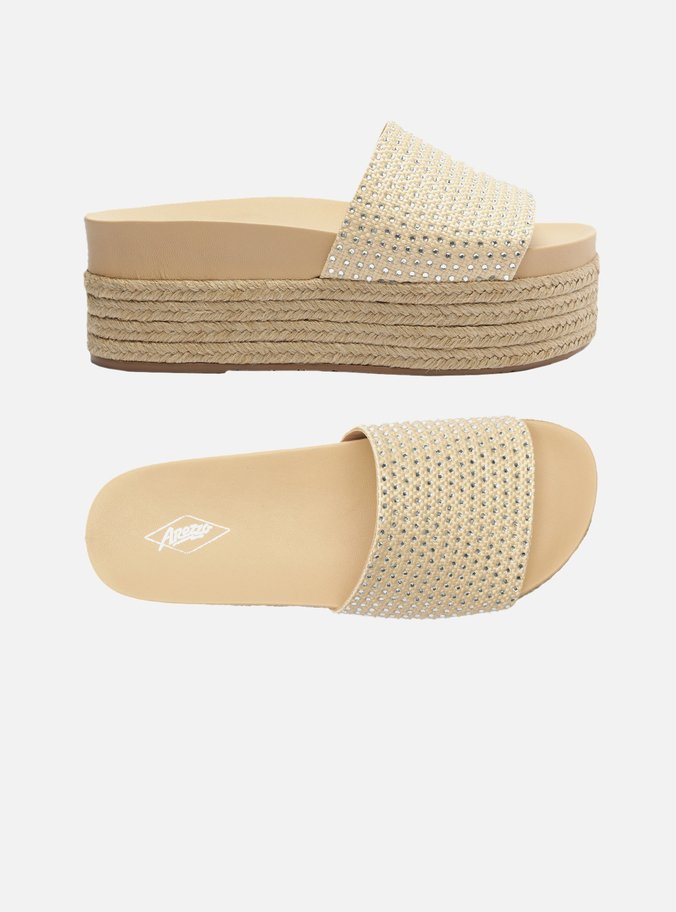 Sandália Natural Palha Flatform