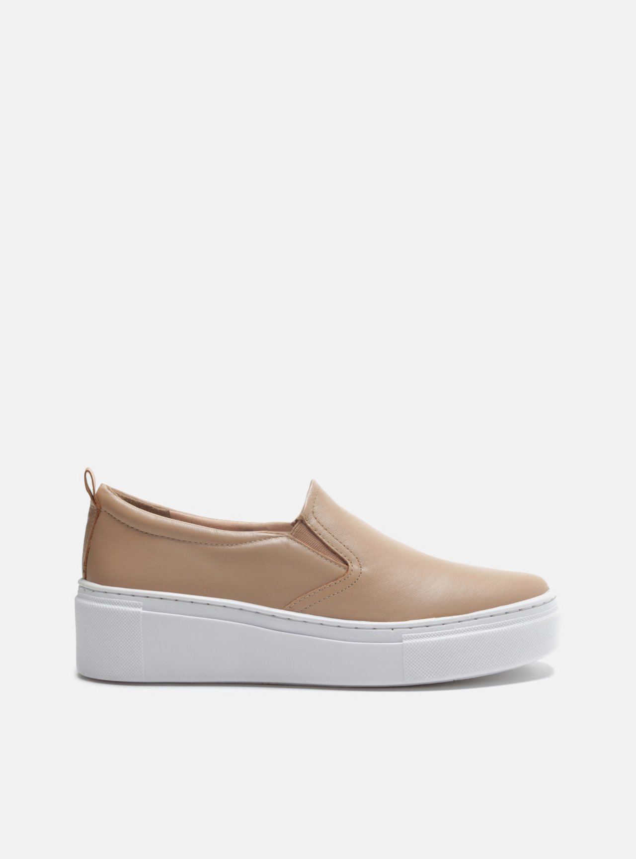 T nis Slip On Flatform El stico Nude Arezzo