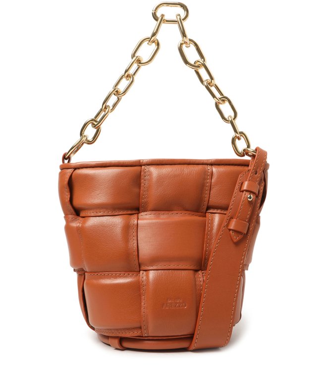 Bolsa Bucket Marrom Couro Pequena Gaby