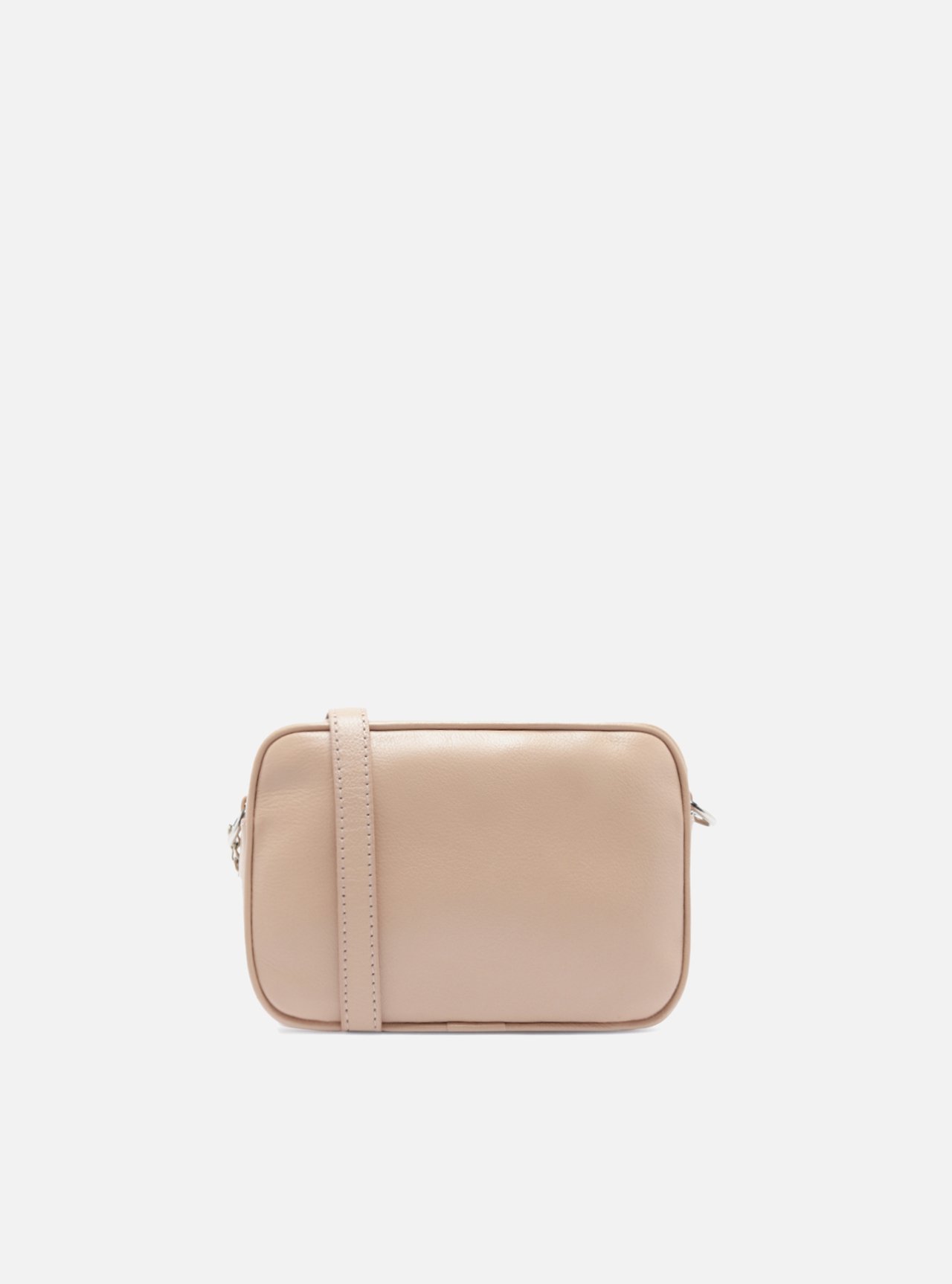 Bolsa Tiracolo Bege Couro Francine Pequena — foto 3