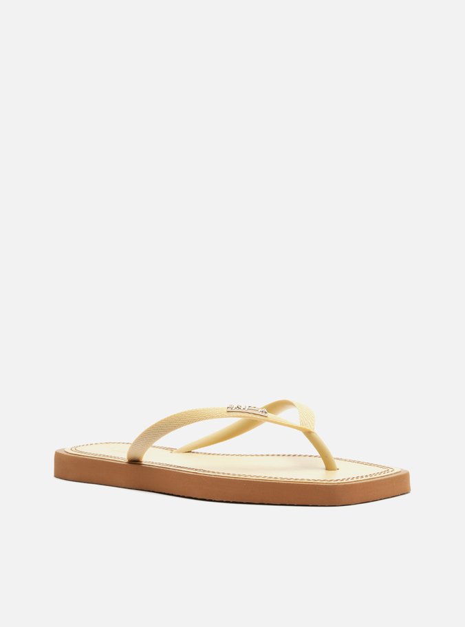 Chinelo de Dedo Bege Recouro Color Square