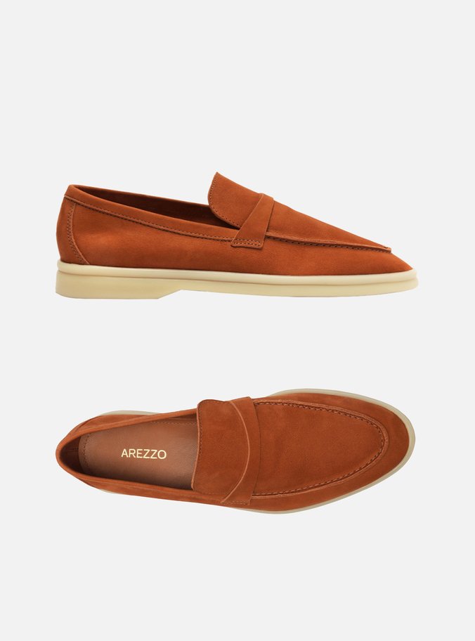 Mocassim Marrom Nobuck Tira Detalhe