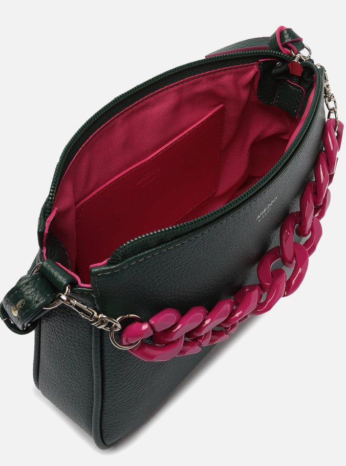 Bolsa Tiracolo Verde Iara Pequena Deep Pink