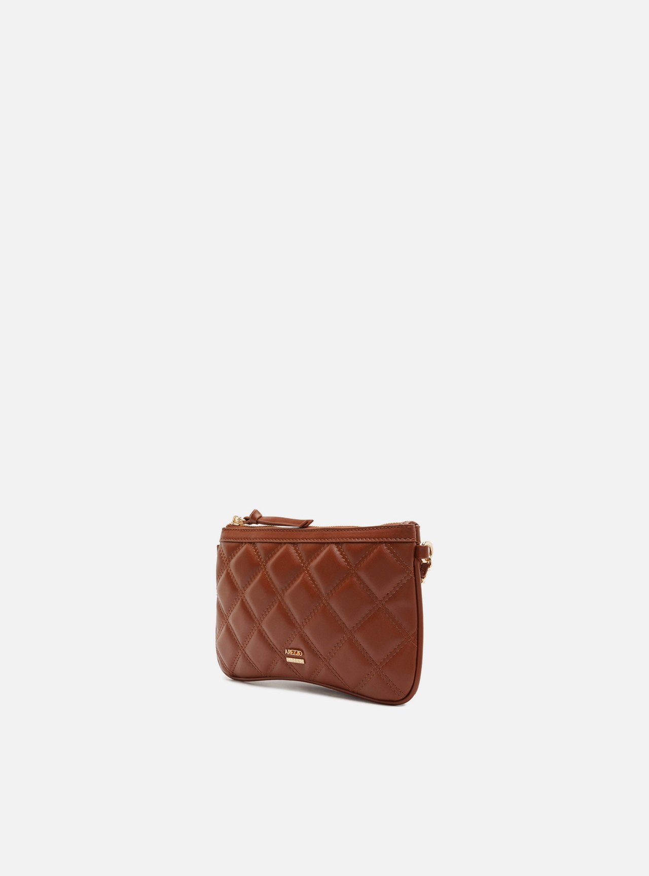 Bolsa Tiracolo Marrom Pequena Matelassê Corrente — foto 2
