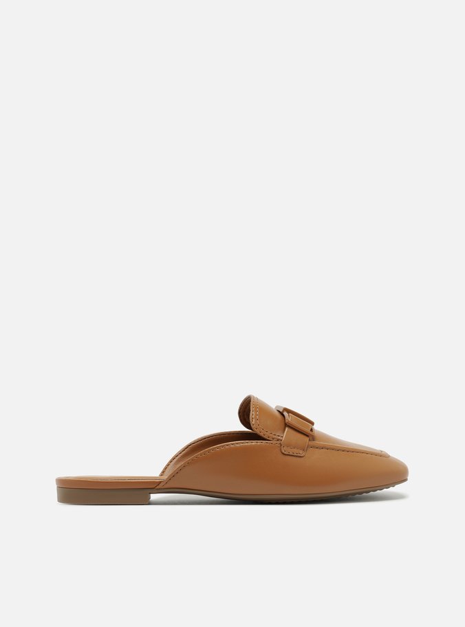 Mule Marrom Couro La Isla