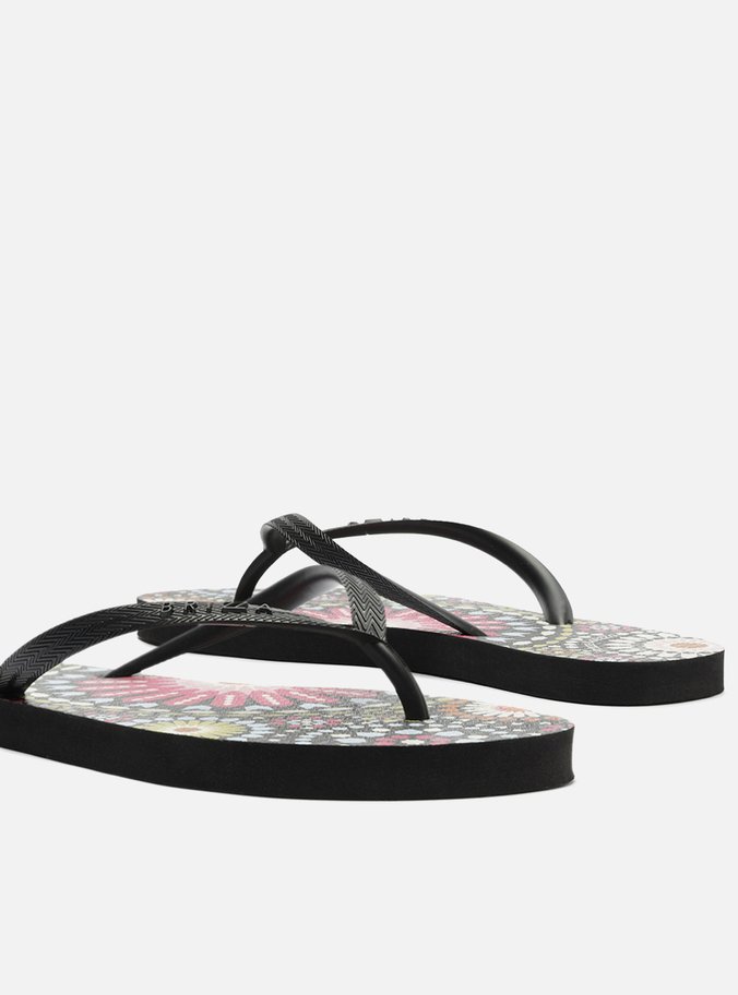 Chinelo de Dedo Preto Estampa Color Marrocos