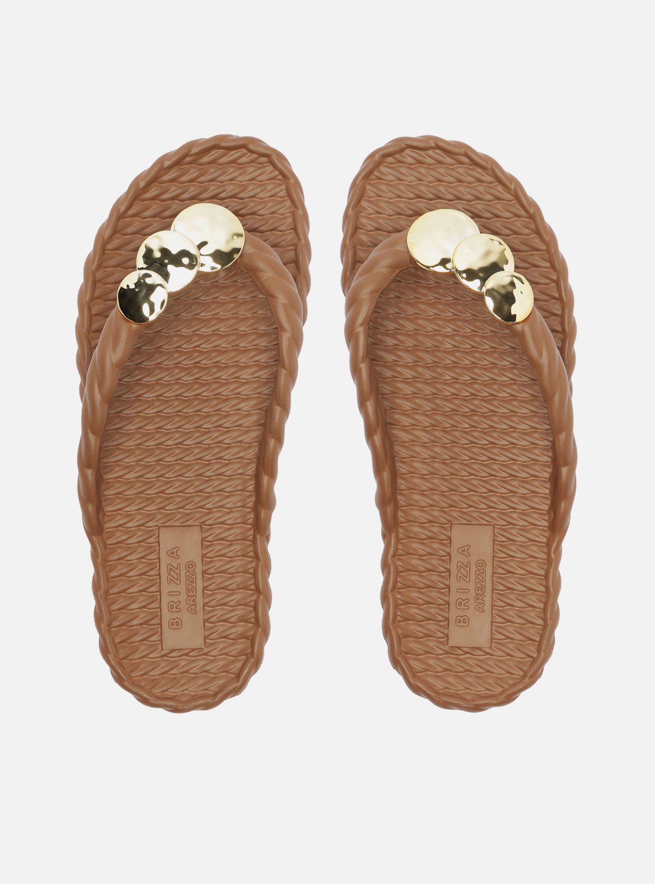 Chinelo de Dedo Marrom Bico Redondo Brizza — foto 3