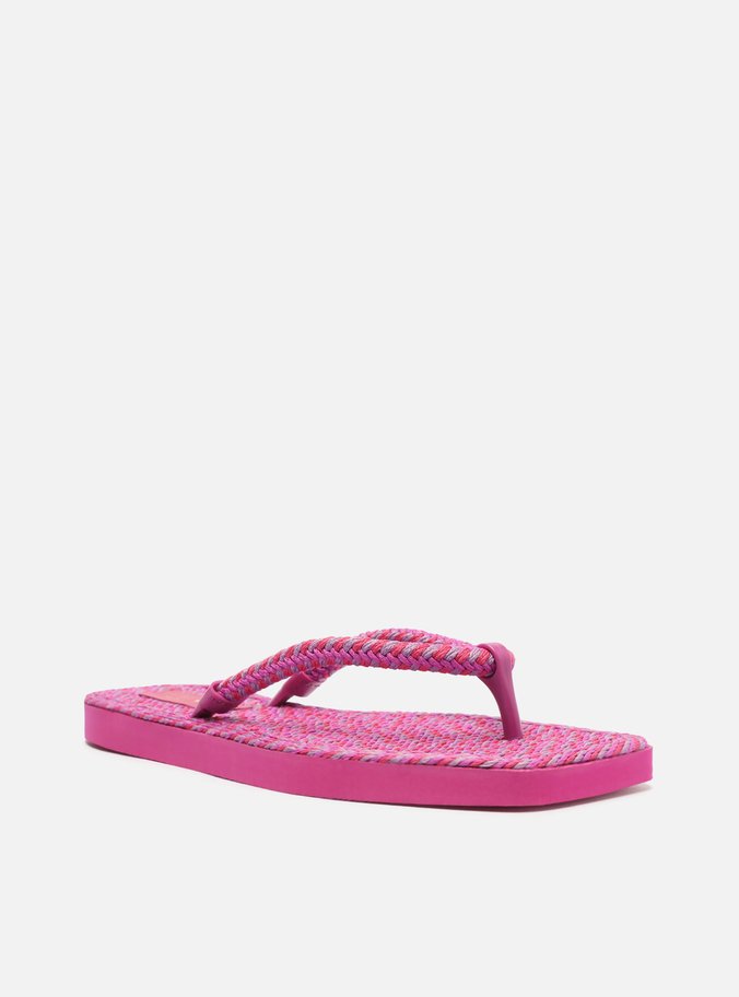 Chinelo de Dedo Roxo Square Crochê Brizza Brizza Triya