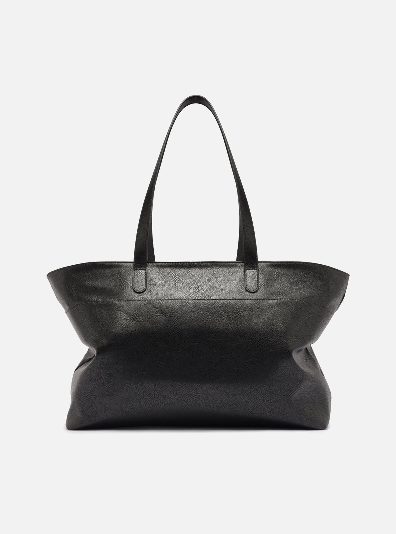 Bolsa Shopping Preta Grande Franzida — foto 3