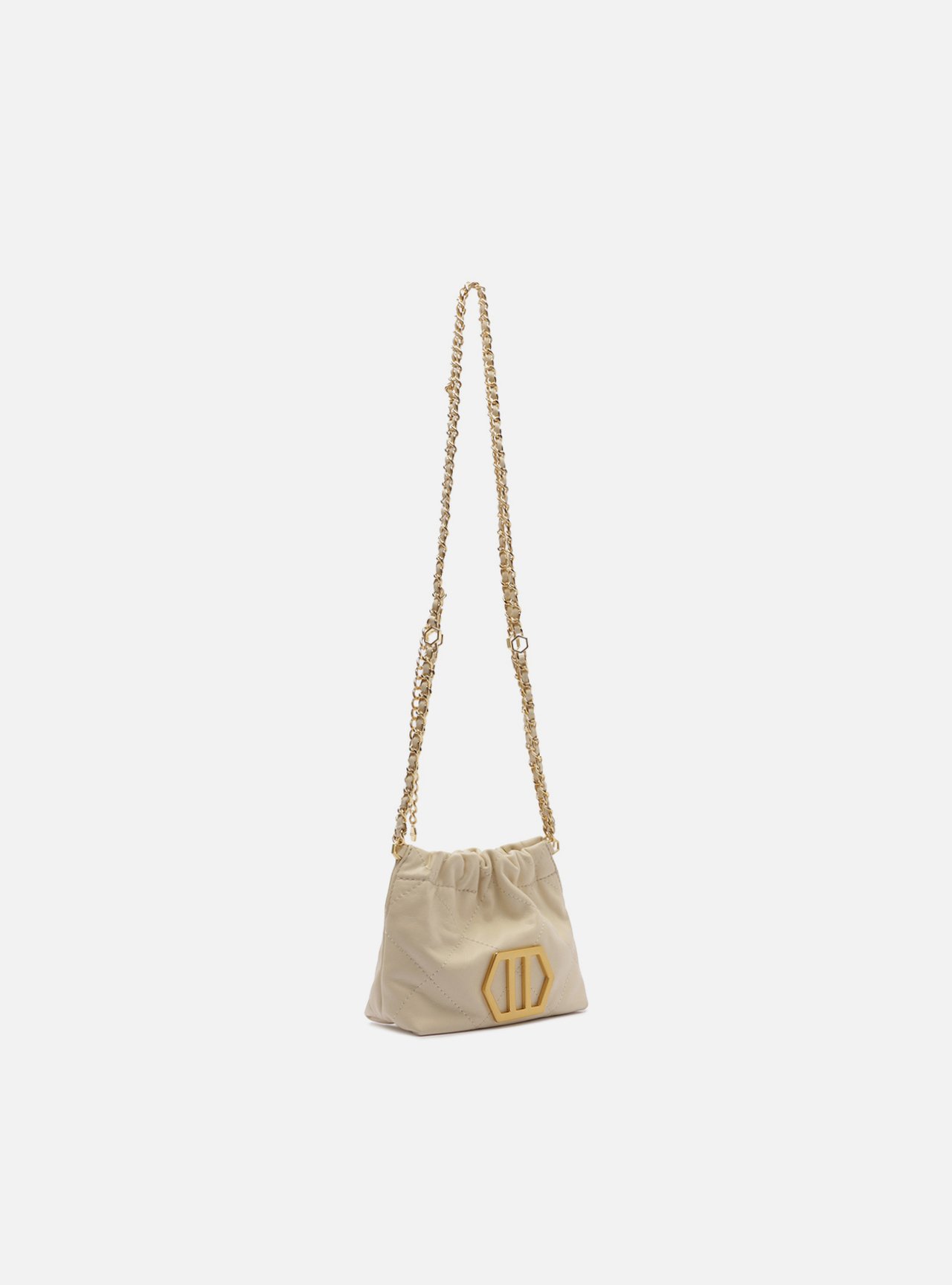 Bolsa Tiracolo Branca Couro Pequena — foto 5