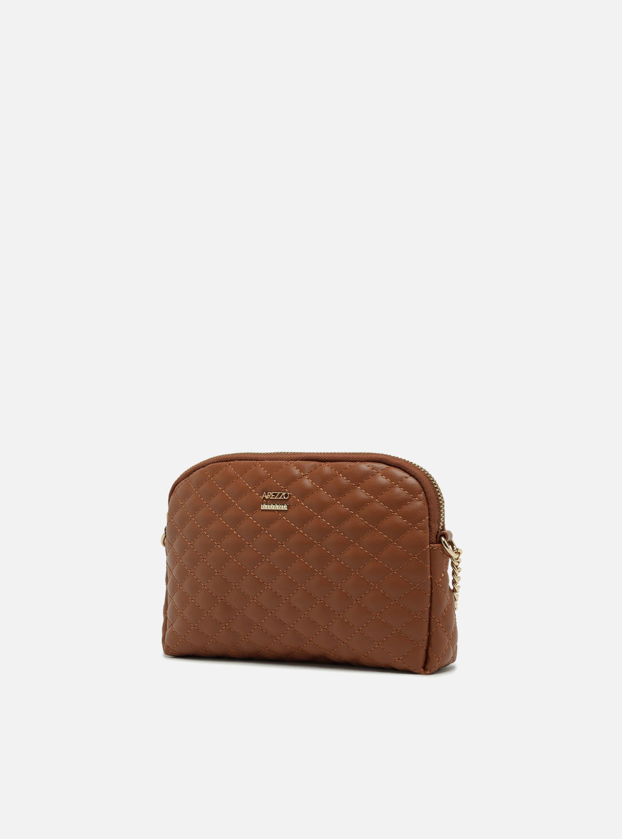 Bolsa Tiracolo Marrom Pequena Matelassê — foto 2