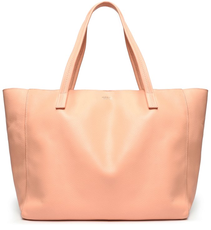 Bolsa Shopping de Couro Maxi Bag Laranja Fio