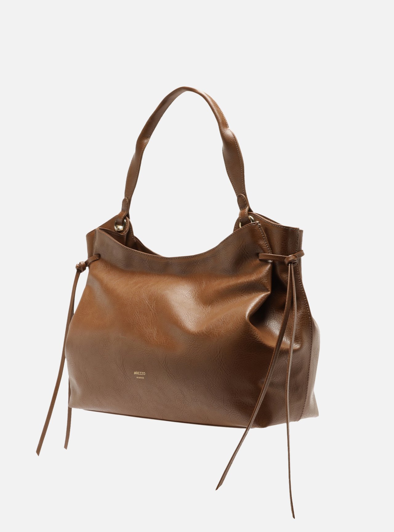 Bolsa Hobo Marrom Grande Franzida — foto 2