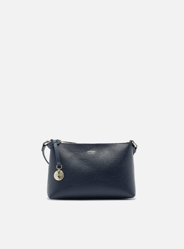 Bolsa Tiracolo Azul Pequena Charm Metal