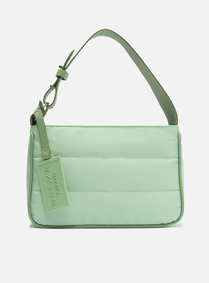 Bolsa Hobo Verde Nylon Pequena Brizza