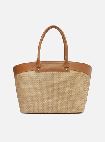 Bolsa Shopping Palha Grande Marrom