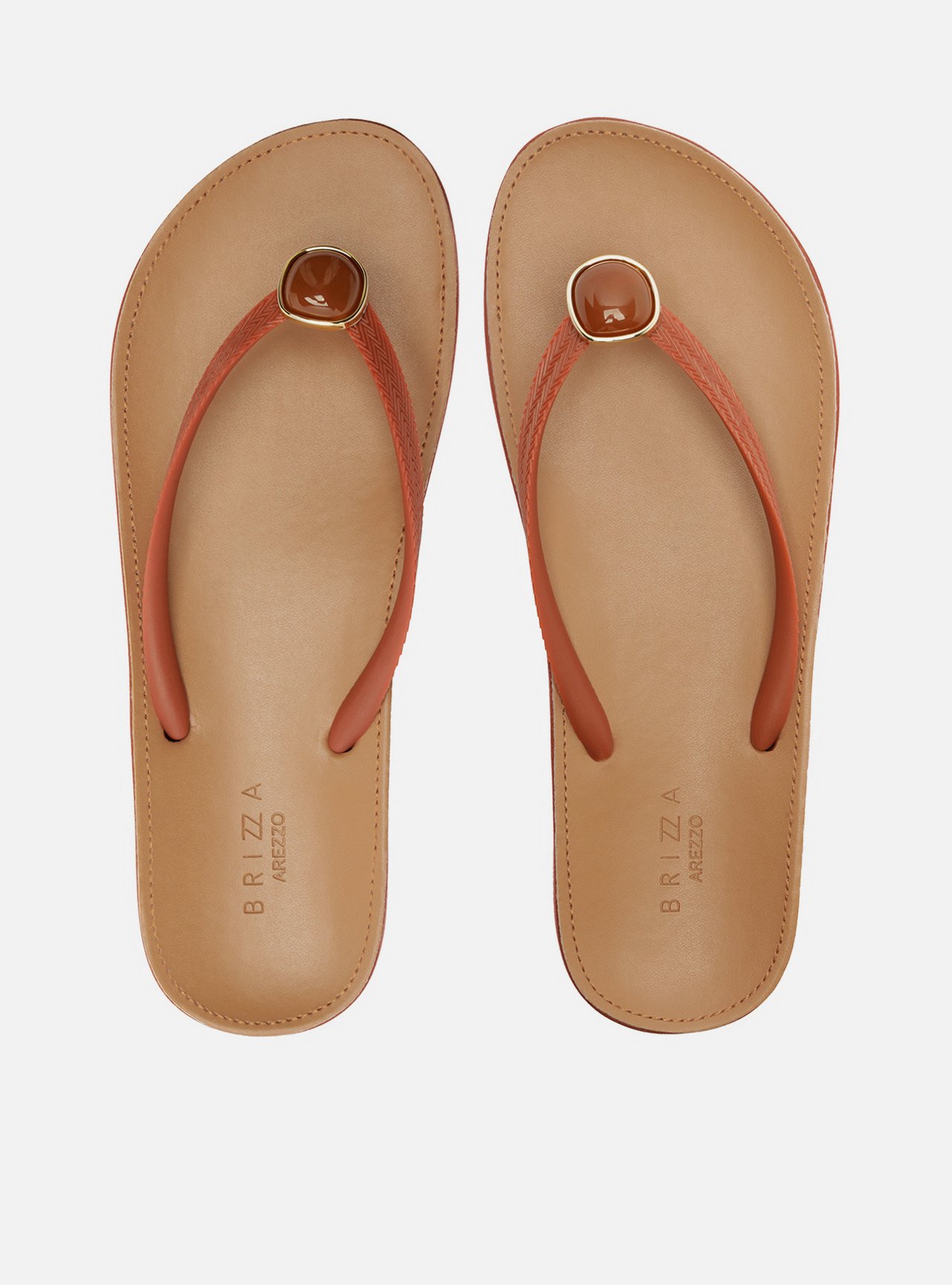 Chinelo de Dedo Terracota Recouro Fit Pedra — foto 3