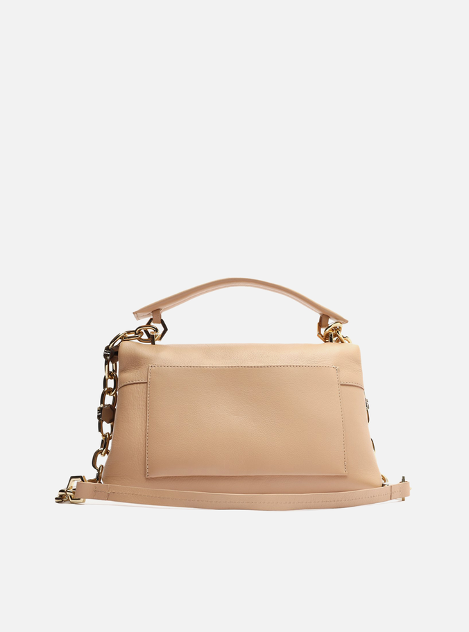 Bolsa Tiracolo Bege Couro Ágatha Grande