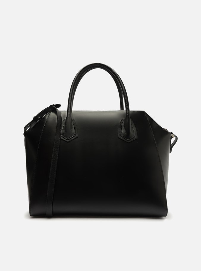 Bolsa Tote Preta Couro Grande Maxi Fivelas