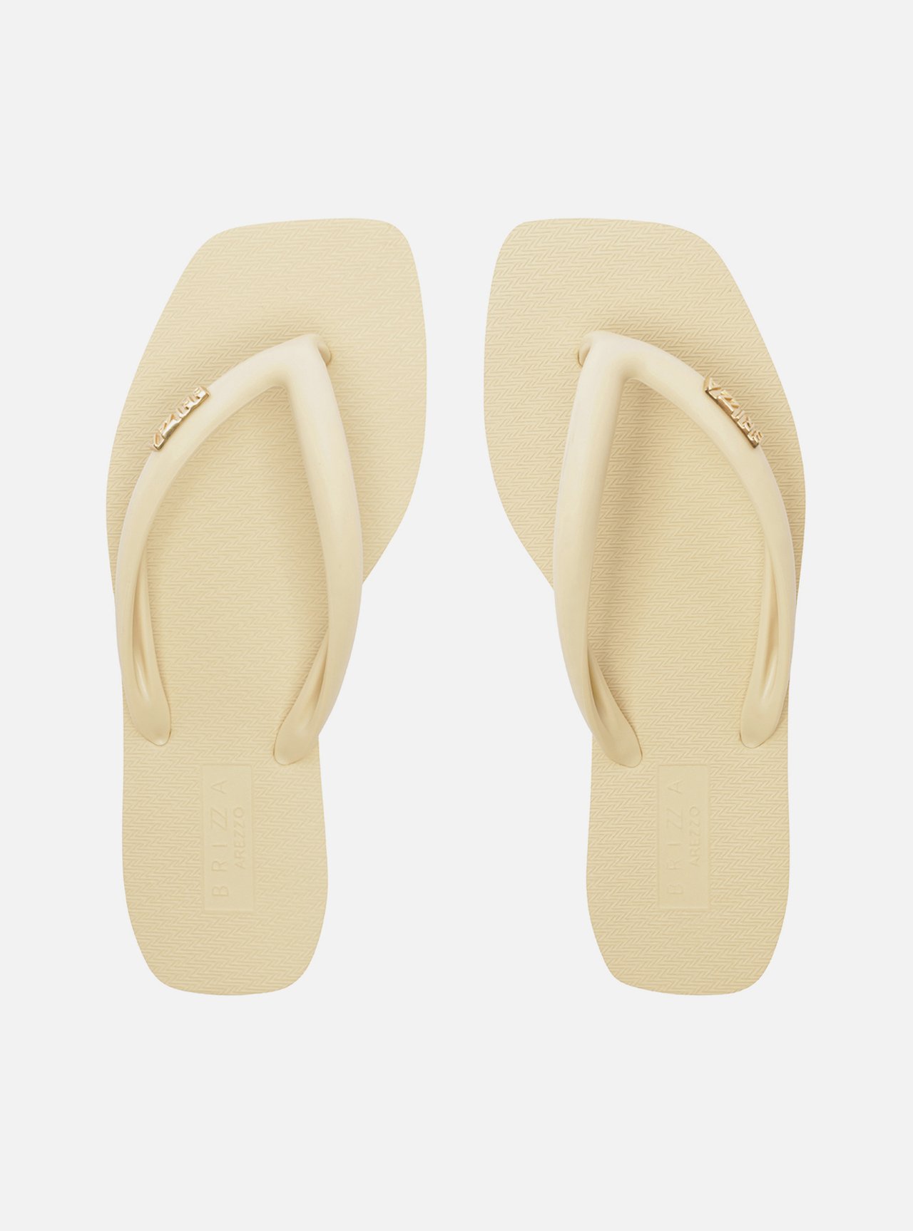 Chinelo de Dedo Off White Flatform Metais Brizza — foto 1