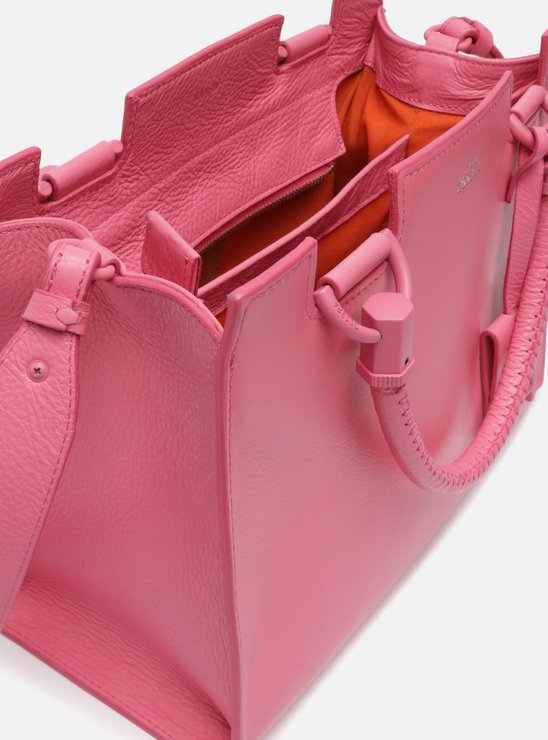 Tote Rosa Couro Abbraccio Grande