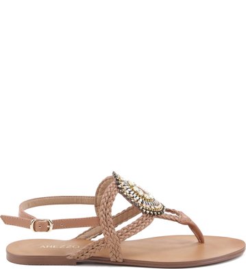 Rasteira Pedraria Boho Blush