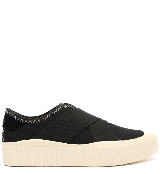Tênis Preto Lona Flatform Elásticos ZZ Soul